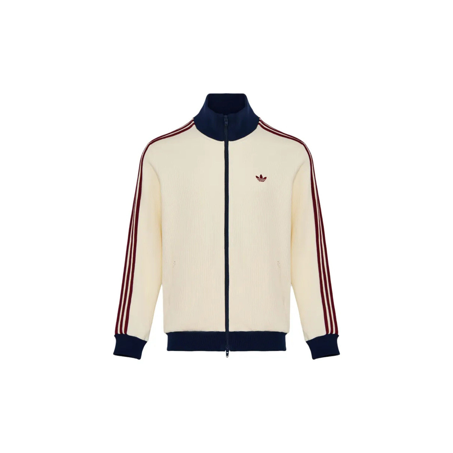adidas阿迪达斯originals男款华夫格立领条纹针织夹克外套KY5769
