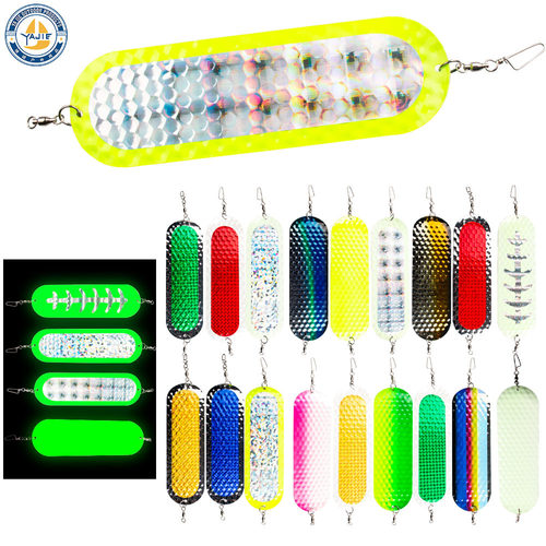 9in钓鱼闪光器304不锈钢拖钓勺金属饵Lures Metal Fishing Spoons