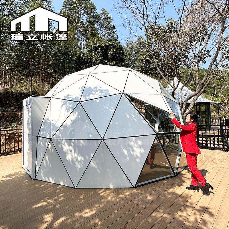 白色玻璃星空房现货6米玻璃星空帐篷四季通用豪华露营酒店帐篷
