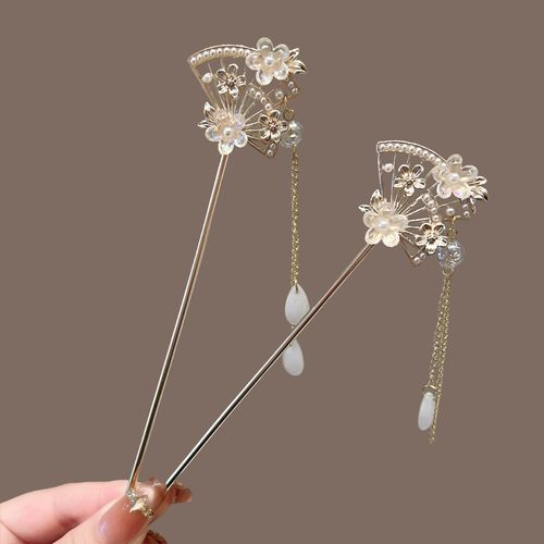 琉璃花朵发簪女流苏步摇清新发钗