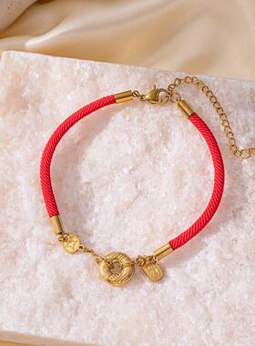 2025年新款轻奢ins红绳招财手链