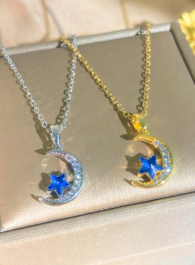 小众高级感月亮星钛钢锁骨链