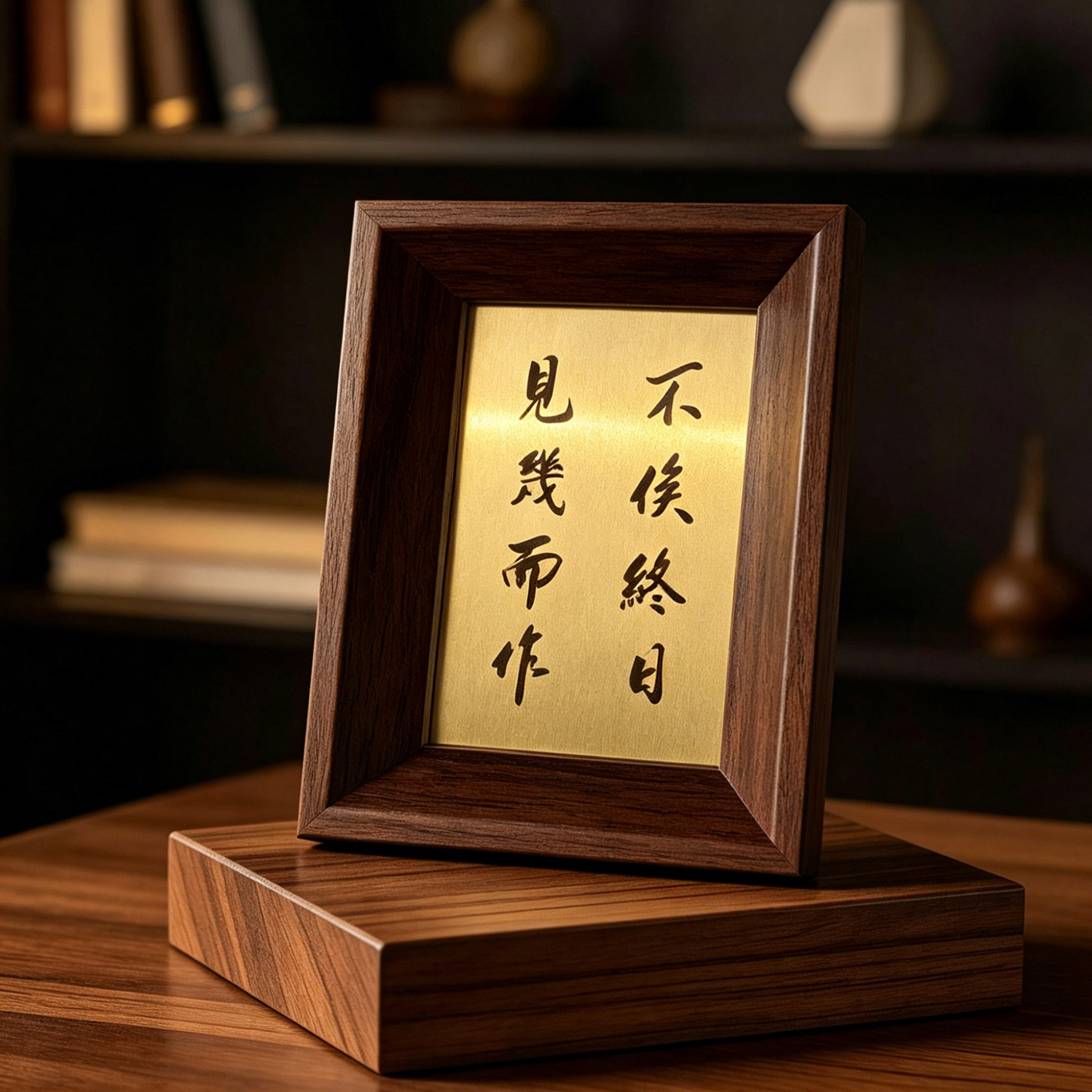 纯铜雕刻书法摆件免费定制办公桌面装饰摆台节日diy字画乔迁礼物