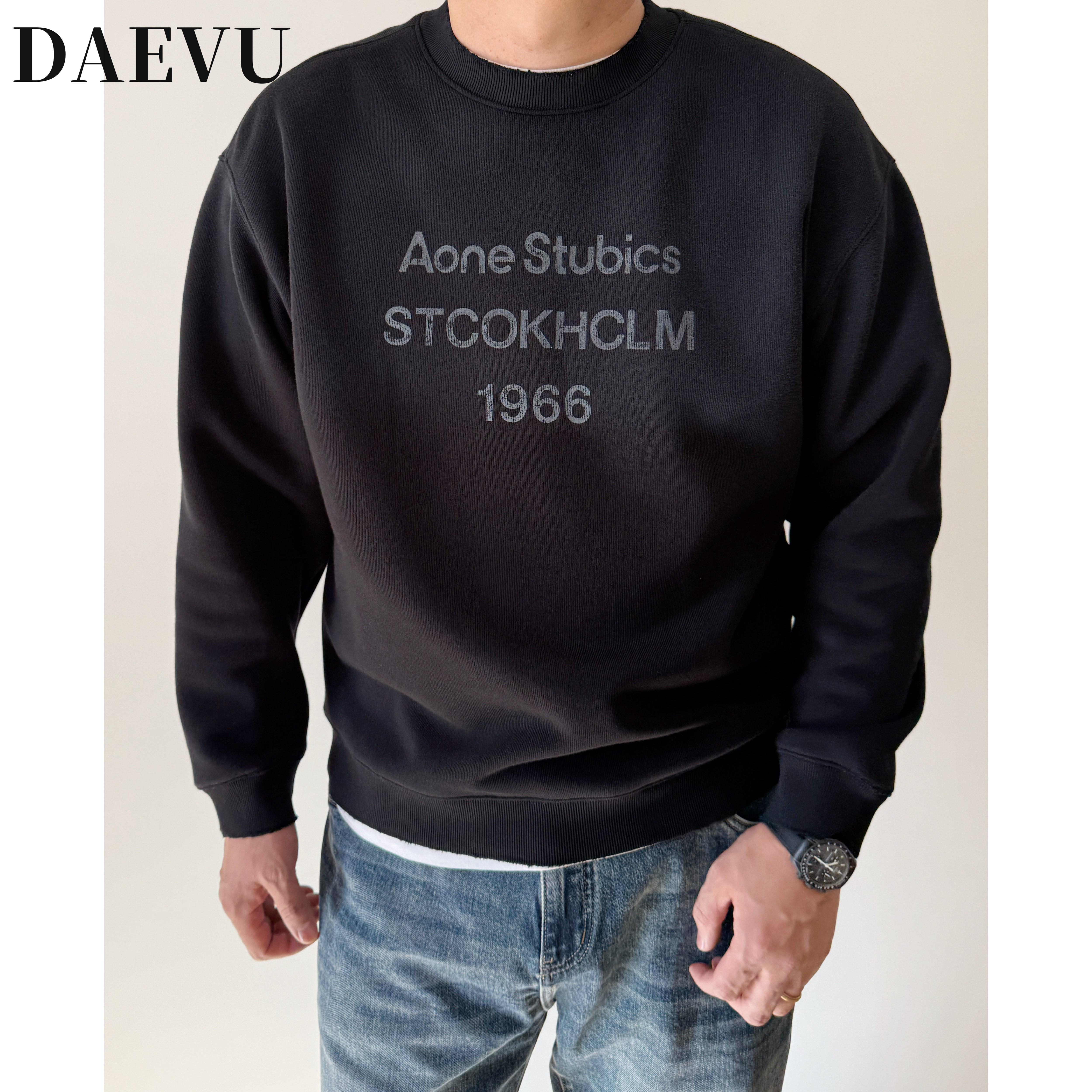 大依无忧宽松廓形圆领大码加绒卫衣男2025冬季潮牌胖子套头长袖,男装,卫衣,淘宝优惠券,粉丝福利购,淘宝优惠卷