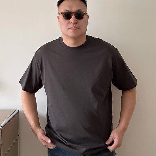 大依无忧炭灰色舒适大码短袖T恤