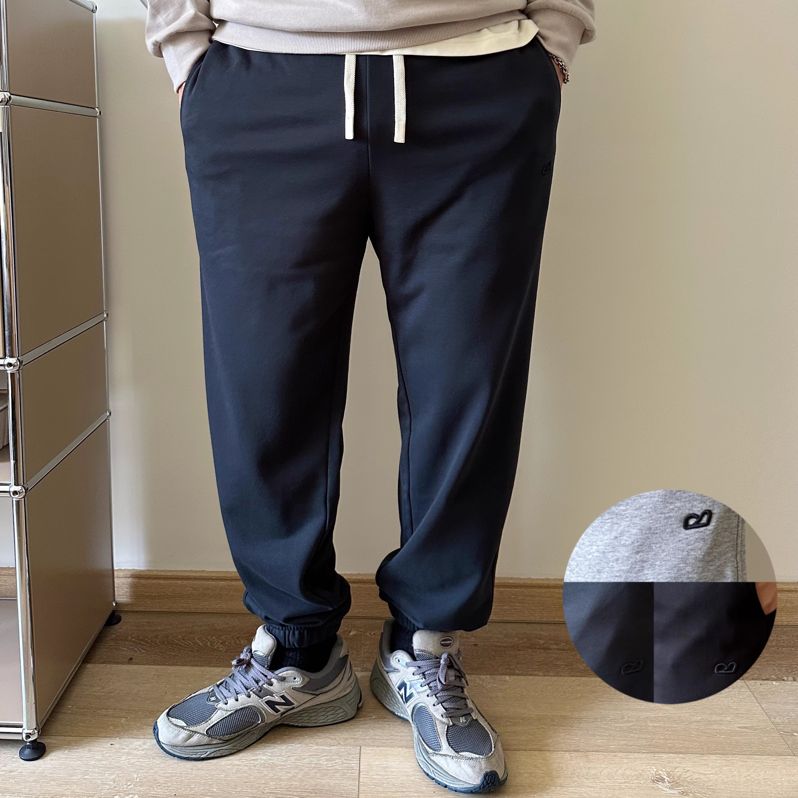 DAEVU简约束脚加肥加大运动卫裤