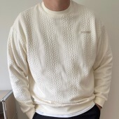 男装 春秋新款 麻花纹潮胖子加肥加大男款 大依无忧大码 圆领长袖 卫衣