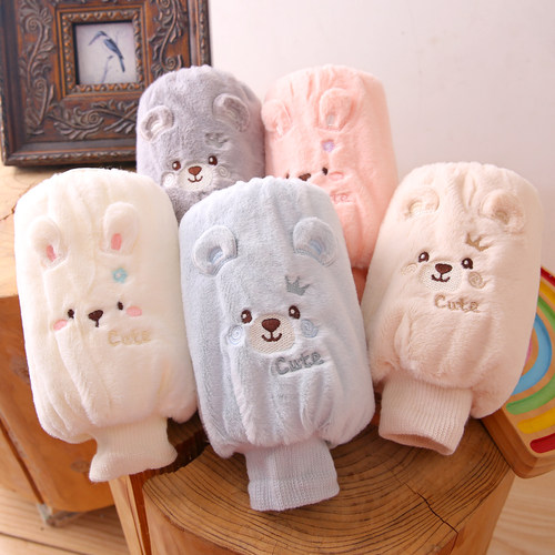 儿童毛绒袖套秋冬季防脏护袖可爱