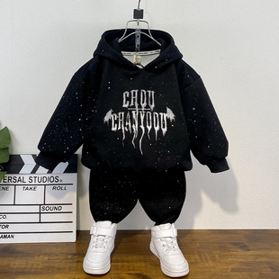 男童套装2026春装新款儿童春秋款运动服中童小男孩卫衣帅气两件套