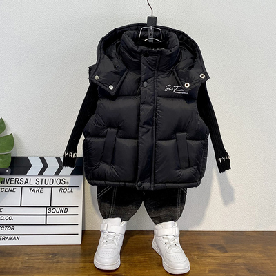 男童羽绒棉马甲2025新款洋气坎肩