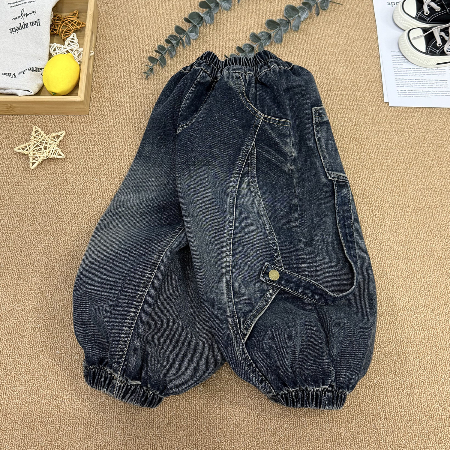 男童秋装牛仔裤2025新款洋气儿童哈伦裤春秋款宝宝秋季工装长裤子,童装/婴儿装/亲子装,裤子,淘宝优惠券,粉丝福利购,淘宝优惠卷