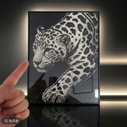 黑豹钻石画diy高级感2026摆件装饰手工贴钻粘贴画点钻画送礼带框