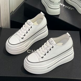 厚底8CM小白鞋女内增高2026夏季新款松糕底百搭小个子休闲鞋