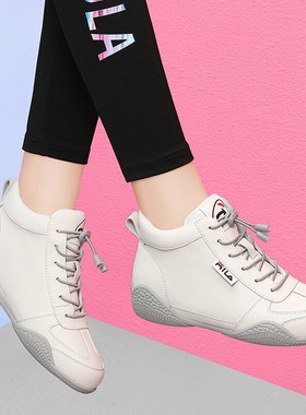 皮质高帮小白鞋2025年早春秋新款ins百搭平底皮面休闲运动女鞋子