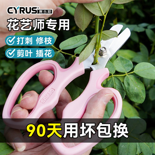 CYRUS赛乐斯花艺打刺剪刀-月季玫瑰鲜花修剪除刺钳去叶插花店专用