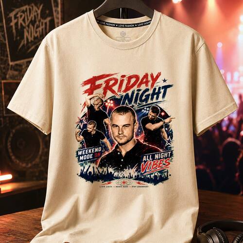 FRIDAY NIGHT美国达人秀周五晚趣味印花短袖T恤打工人fridaynight