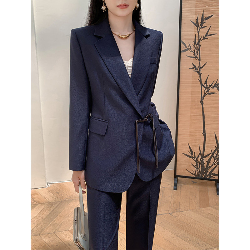 新中式西装套装女2026新款高级感小个子阔腿裤职业中国风西服外套