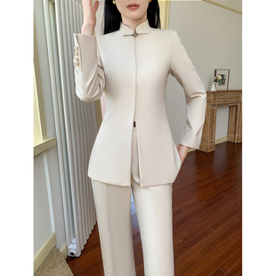 中国风西装套装女高端定制设计感轻奢高级感职业装新中式西服外套