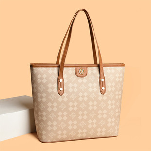 【长38高28厚11cm】托特包印花单肩职业女包潮流百搭时髦小姨风