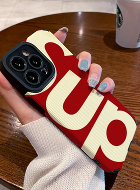 欧美潮流英文适用苹果15 iphone14 13 12 pro max手机壳iphoneX 11 17 Air 16plus XR保护套皮纹男女硅胶防摔