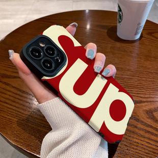 欧美潮流英文适用苹果15 iphone14 13 12 pro max手机壳iphoneX 11 17 Air 16plus XR保护套皮纹男女硅胶防摔