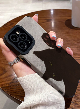 适用vivo S17 S16 S15 S12 S10 pro手机壳s9 s7 s6 s16pro s1 s30 e保护套翻毛皮黑色可爱萌物猫咪男女款高级