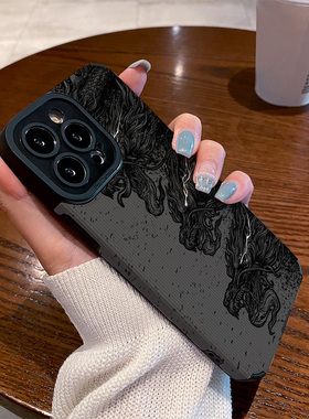 适用vivo iqoo neo9手机壳iqoo13/11/9新款防摔neo10/8/7竞速版硅胶6se/5活力z9turbo暗黑水墨绘画黑龙保护套