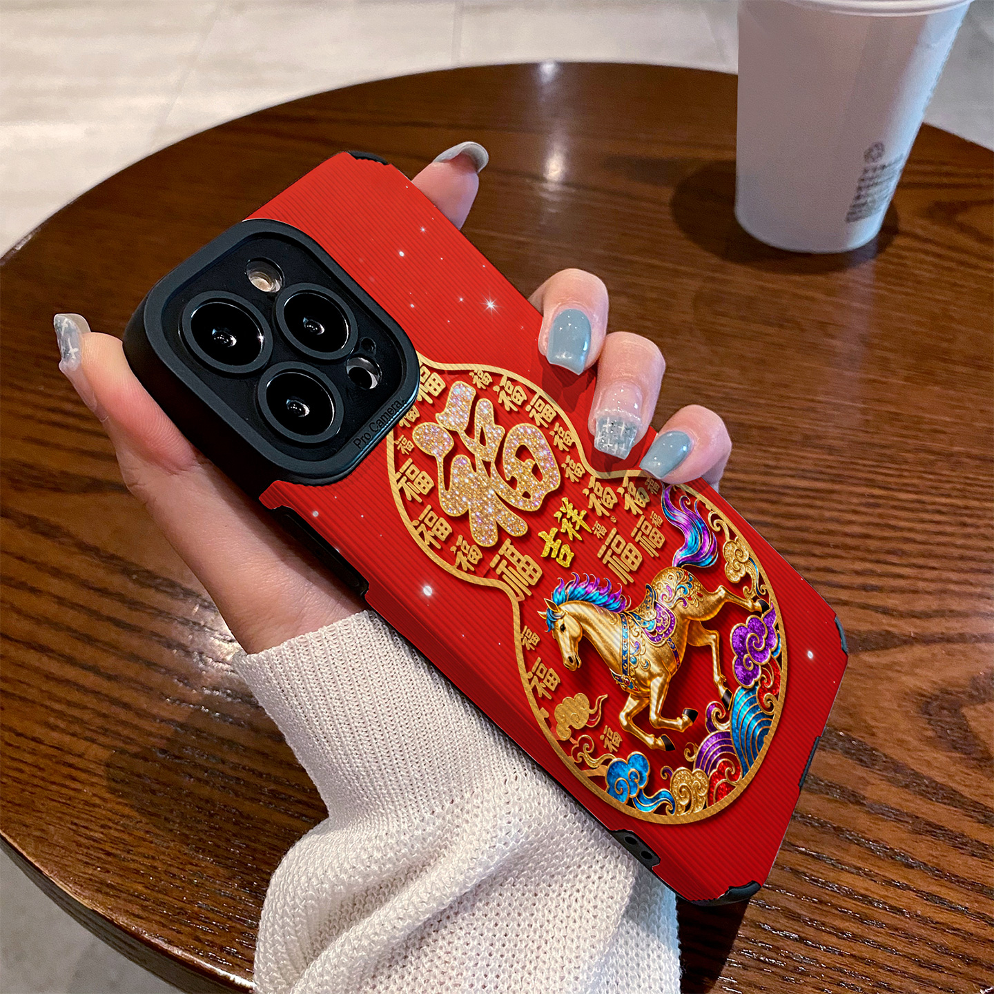 适用华为荣耀500手机壳400 300 200 100 90 80 70 60 pro新款50魔术Magic8 7防摔高级保护套红色马年吉祥葫芦