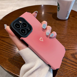 小众简约爱心适用苹果15 iphone14 13pro 12mini max手机壳iphoneX 11 Xsmax 16plus   XR保护套硅胶壳软女款