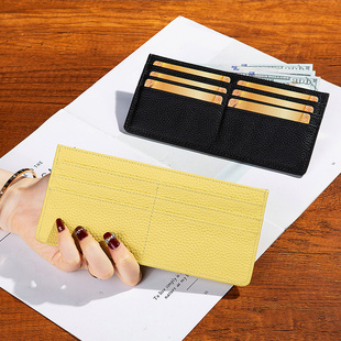 多卡位驾驶证件卡包纯牛皮一片2025新款真皮超薄式长款钱包大钞夹