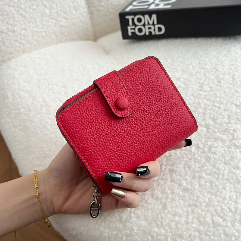 真皮短款小钱包拉链零钱包2026春季新款二合一里外真皮大钞夹卡包