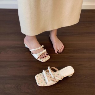 法式绝美凉拖2026年夏季新款凉鞋女士外穿时尚高级感不累脚拖鞋