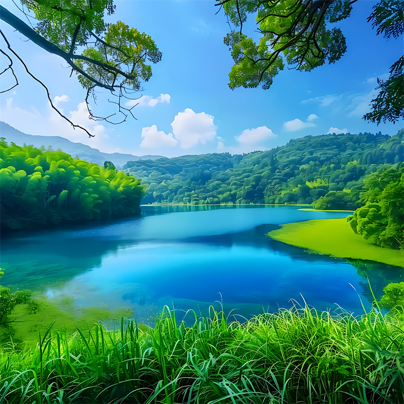 自然风光自粘贴画风景海报客厅卧室宿舍出租房贴纸防水墙贴装饰画