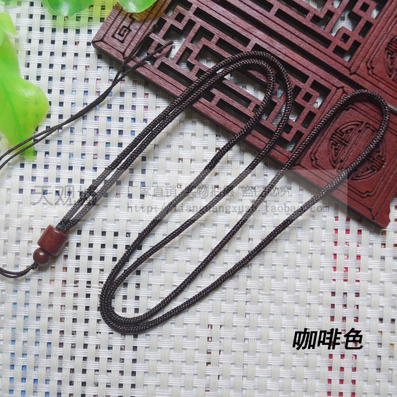 DIY手工编织16*4亮光血檀木翡翠项链绳 男女玉佩玛瑙挂脖吊坠挂绳