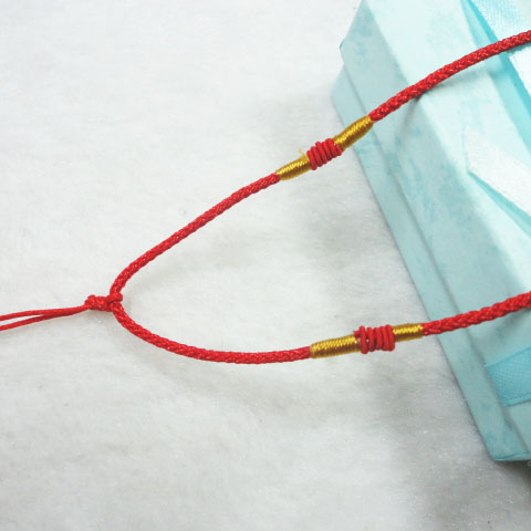 珠宝水晶diy配件吊绳红色编织绳