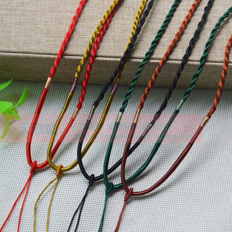 6号韩国丝扭绳吊坠绳高档饰品玉器黄金挂绳男女款红绳diy配件