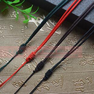 2条绵柔玉线细款网扣项链挂绳线圈套绳琥珀黄金颈绳饰品配件