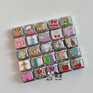 三西商店 昭和风复古苹果樱桃郁金香模块手链