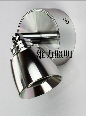 明装射灯天花背景墙灯cob5W万向单灯led射灯3w吸顶式照画灯聚光灯