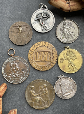 vintage情侣黄铜古董吊坠铜章
