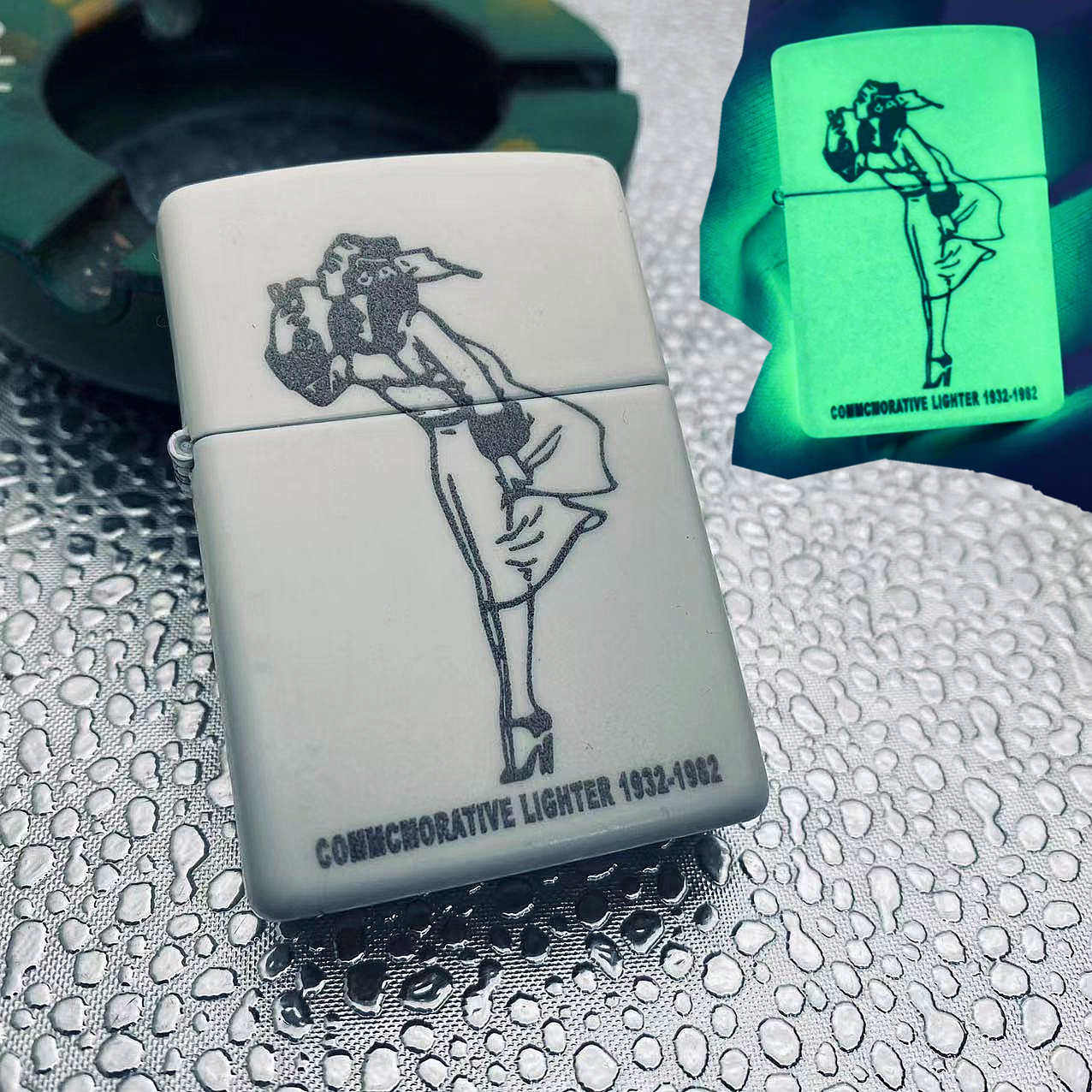 正品ZIPPO防风煤油打火机美版夜光漆风中女郎男士节礼 推荐可定制