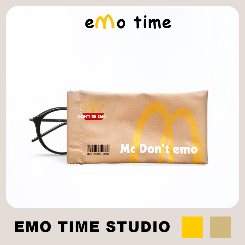 emo原创麦麦眼镜袋收纳包便携随身袋创意个性百搭配小众文创礼物