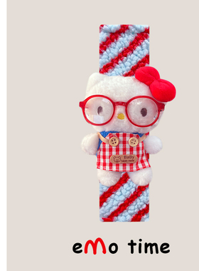 emo 原创凯特猫小厨娘汽车粉条纹安全带车载饰品护肩套防磨损通用