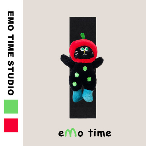 emo原创平安果小黑猫汽车安全带肩套可爱车载饰品护肩防磨损通用