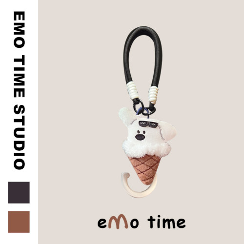 emo原创甜筒酷酷狗汽车挂钩可爱车载挂钩收纳车用座椅背后排挂钩