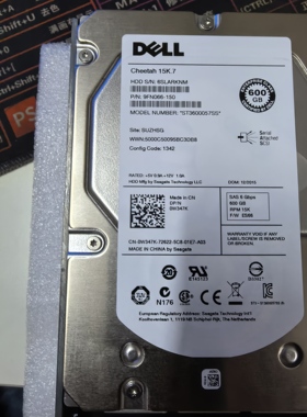 DELL ST3600057SS 600G/15K.7/SAS 0W347K   原厂正品