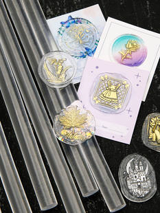 饰不粘勺热熔胶棒蜡条搭配胶枪 火漆印章透明蜡棒高透火漆蜡粒盖印图鉴卡蜡钻石蜡手工装