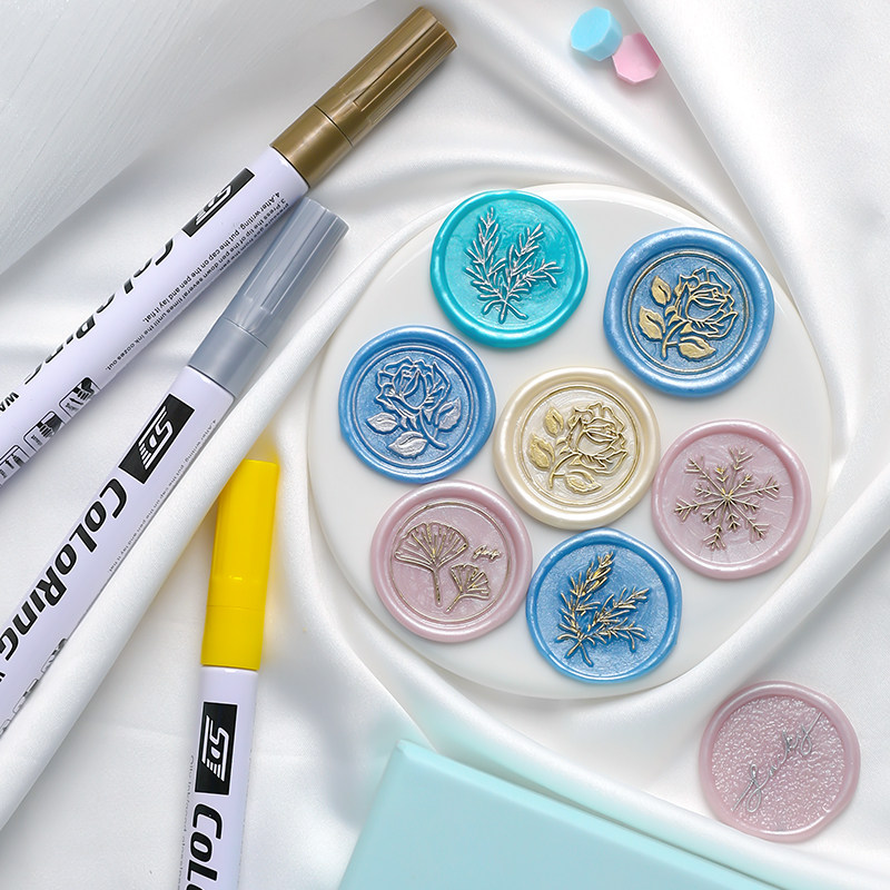 火漆上色笔 火漆蜡棒印章套装蜡标油漆笔 相册画册记号笔涂鸦签名