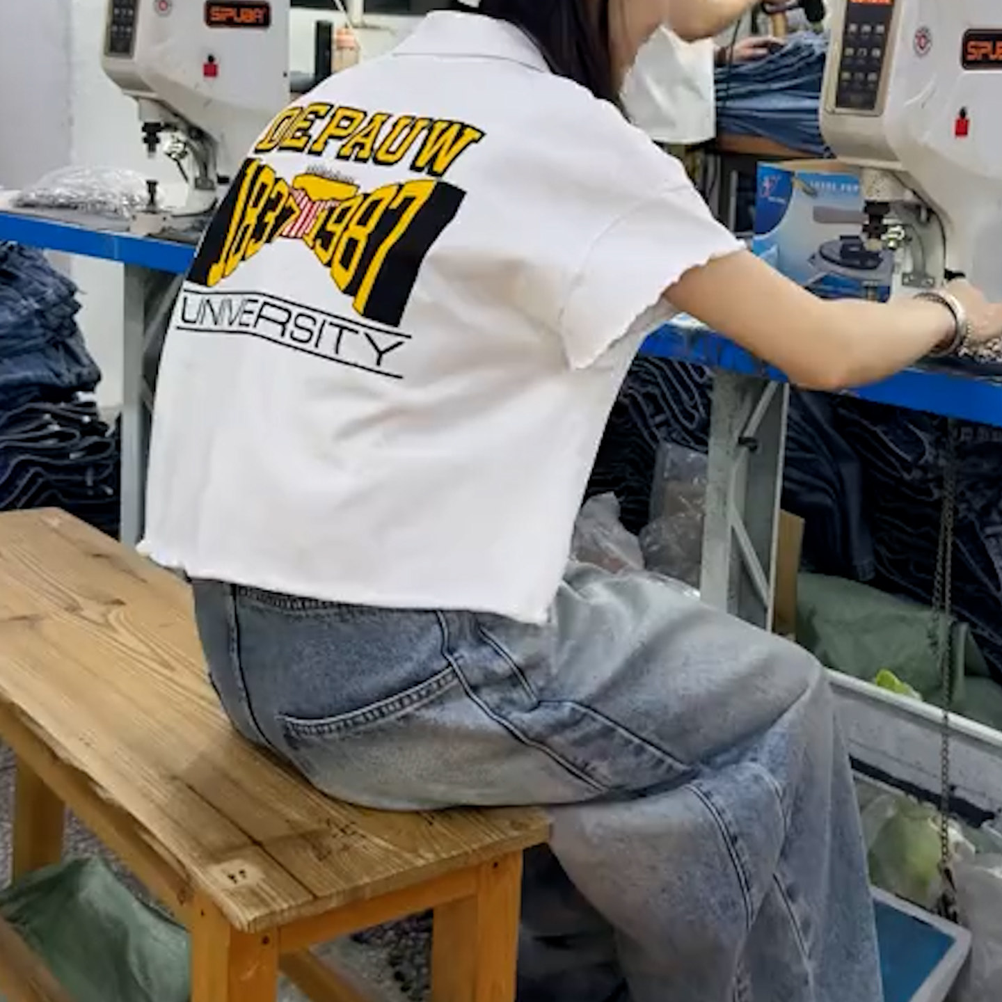 美式潮流印花短袖POLO衫女修身型百搭洋气减龄上衣宽松慵懒风T恤