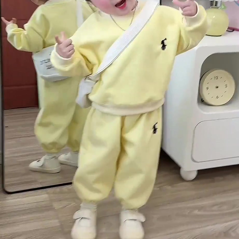 洋气时尚卫衣春装大童运动两件套